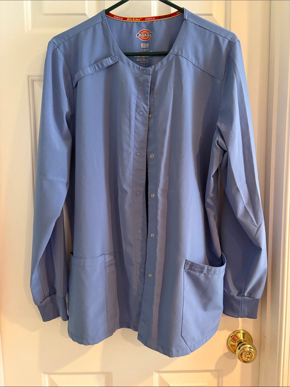 Dickies Ciel Blue Button-Front Medical Jacket